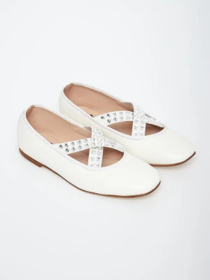 Baleriny damskie skórzane CESARE CASADEI