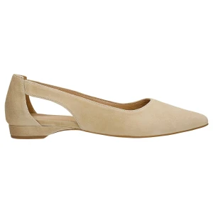 Beżowe baleriny damskie z wycieciem 44076-64 Wojas