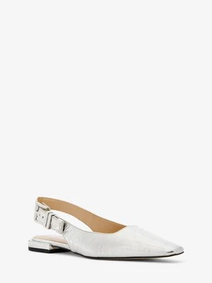 Baleriny Darrington z metalicznej skóry z efektem spękania MICHAEL Michael Kors