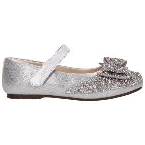 Błyszczące balerinki dziewczęce z krysztalkami Bartek 83019-16