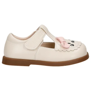 Beżowe baleriny dziewczęce z kotkiem Bartek 83017-14