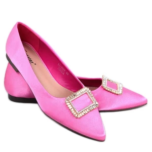 Baleriny eleganckie z kamieniami Lorella Fushia różowe Inna marka