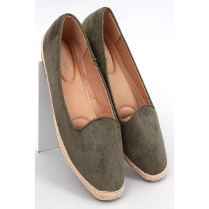 Baleriny espadryle damskie Ballot Olive - Inello zielone