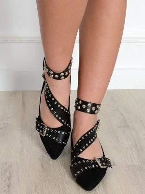 Baleriny Glam Rock z ćwiekami czarne Cocomoda.pl - odzież damska, sukienki, buty, dodatki