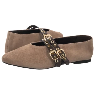 Baleriny Jasnobrązowe 5876/007-P (KN49-a) Karino