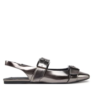 Baleriny KARL LAGERFELD Konnie KL40186A Srebrny