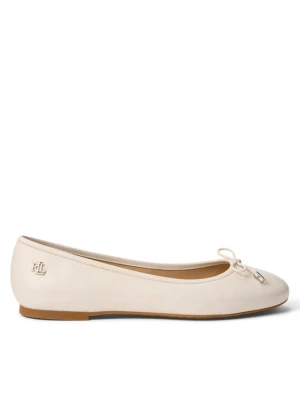 Baleriny LAUREN RALPH LAUREN 802940728006 Écru Kremowy