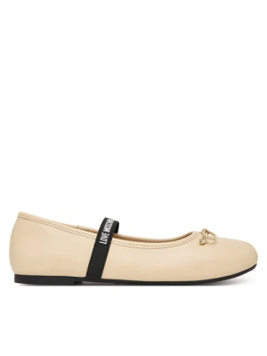 Baleriny LOVE MOSCHINO JA11121G1OIE0110 Écru Kremowy