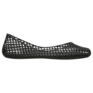 Czarne ażurowe baleriny basenowe relaks r 74041-11