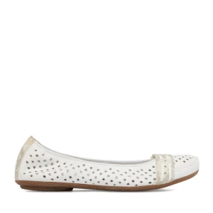 Baleriny Rieker CEO-41430-81 Biały