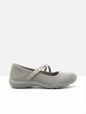 Baleriny Skechers na elastycznej podeszwie BonPrix brązowy