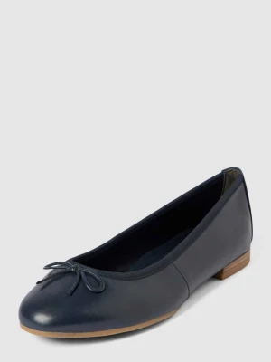Baleriny skórzane z ozdobną kokardą model ‘BASIC’ tamaris