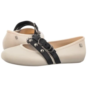 Baleriny Soft Ballerina Studs A 37049/BQ313 Beige/Black (ML401-a) Melissa