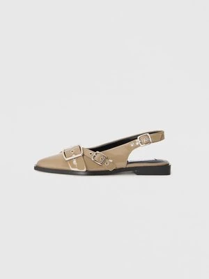 Baleriny z odkrytą piętą Steve Madden taupe