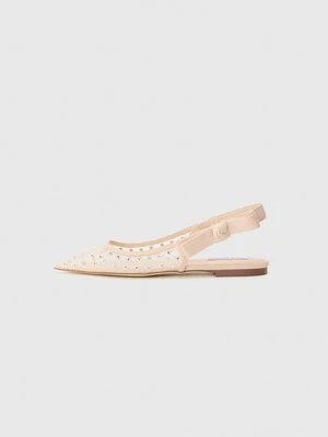 Baleriny z odkrytą piętą Steve Madden beżowy