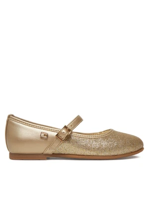Baleriny Tommy Hilfiger Ballerina T4A3-33930-0572 M Złoty