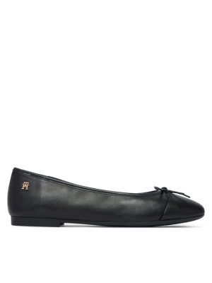 Baleriny Tommy Hilfiger Hilfiger Smooth Lthr Ballet FW0FW09241 Czarny