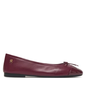 Baleriny Tommy Hilfiger Patent Toe-Cap FW0FW08830 Bordowy