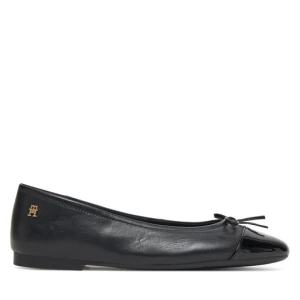 Baleriny Tommy Hilfiger Patent Toe-Cap FW0FW08830 Czarny