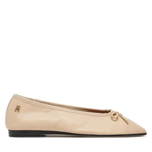 Baleriny Tommy Hilfiger Soft Leather Ballerina Bow FW0FW08355 Różowy