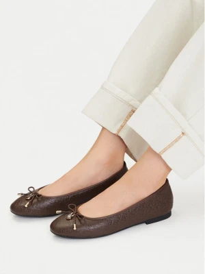 Baleriny Tommy Hilfiger Th Charm Monogram Ballerina FW0FW09683 Brązowy