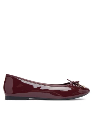 Baleriny Tommy Hilfiger Th Charm Patent Ballerina FW0FW09481 Bordowy