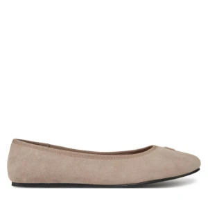 Baleriny Tommy Hilfiger Th Hardware Suede Ballerina FW0FW08655 Beżowy
