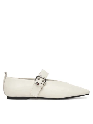 Baleriny Tommy Jeans Tjw Ballerina Buckle EN0EN03019 Biały