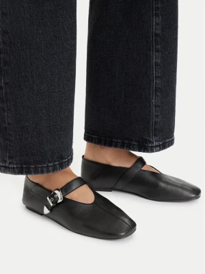 Baleriny Tommy Jeans Tjw Ballerina Nappa Leather EN0EN03043 Czarny