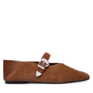 Baleriny Tommy Jeans Tjw Ballerina Suede EN0EN03067 Brązowy