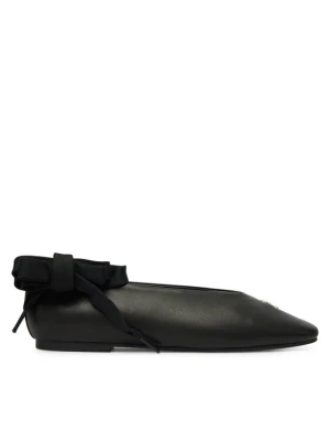 Baleriny Tommy Jeans Tjw Ballerina With Laces EN0EN02939 Czarny