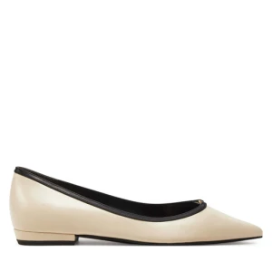 Baleriny Tory Burch Double T Buckle Pointed 155739 Beżowy