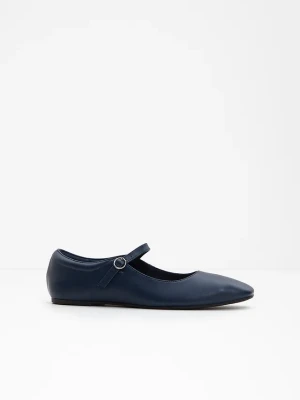 Baleriny w stylu Mary Jane BonPrix niebieski
