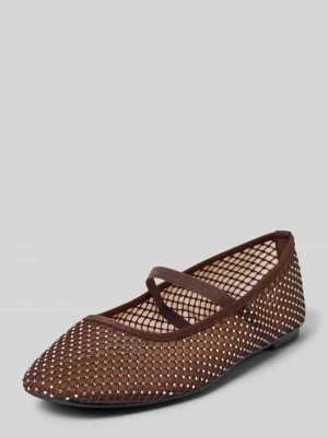 Baleriny w stylu mesh Bianco