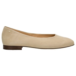 Beżowe welurowe baleriny damskie 44003-64 Wojas
