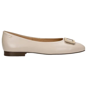 Beżowe baleriny damskie z ozdobą na nosku 44031-54 Wojas