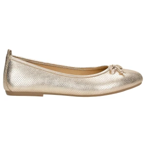 Złote baleriny damskie 44026-58 Wojas