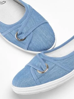 Baleriny z bawełnianego płótna bonprix