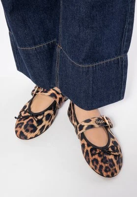 Baleriny z lycry w panterkę brązowo - czarne Wittchen