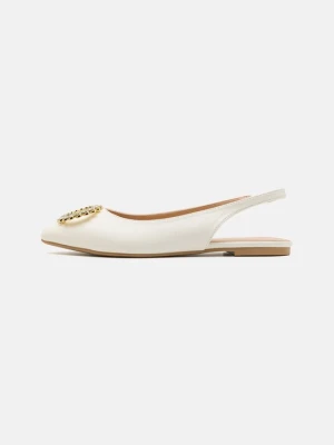 Baleriny z odkrytą piętą Anna Field By Zalando mleczny