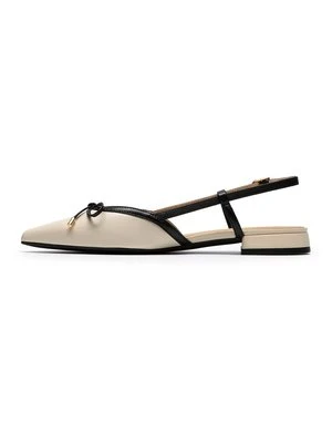 Baleriny z odkrytą piętą Clarks biały