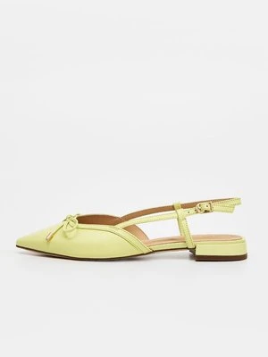Baleriny z odkrytą piętą Clarks żółty