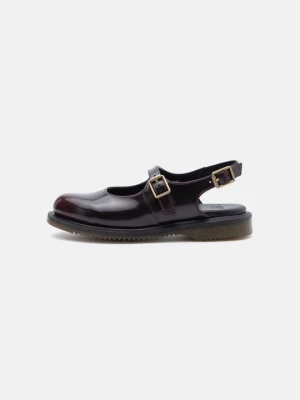 Baleriny z odkrytą piętą Dr. Martens ciemnoczerwony