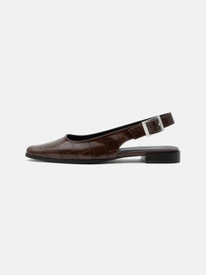 Baleriny z odkrytą piętą Even&Odd By Zalando brązowy