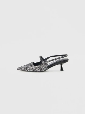 Baleriny z odkrytą piętą Jimmy Choo czarny