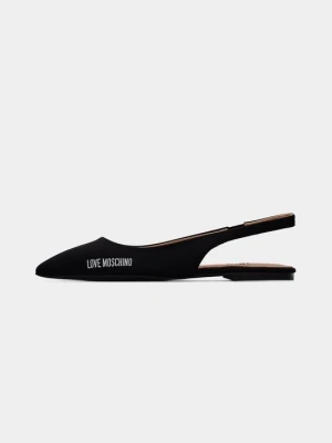 Baleriny z odkrytą piętą LOVE MOSCHINO czarny