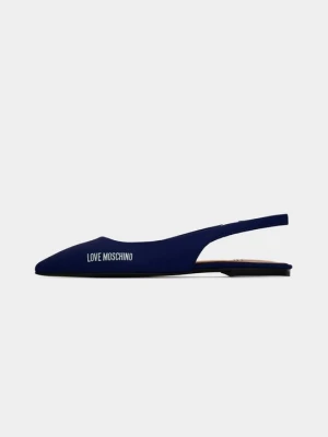 Baleriny z odkrytą piętą LOVE MOSCHINO niebieski