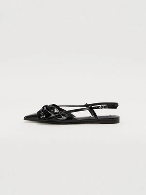 Baleriny z odkrytą piętą Steve Madden czarny