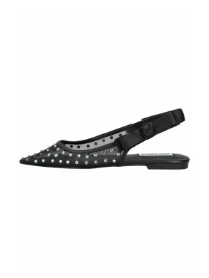 Baleriny z odkrytą piętą Steve Madden czarny
