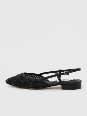 Baleriny z odkrytą piętą Steve Madden biały